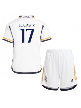Real Madrid Lucas Vazquez #17 Dječji Domaci Dres kompleti 2023-24 Kratak Rukavima (+ kratke hlače)